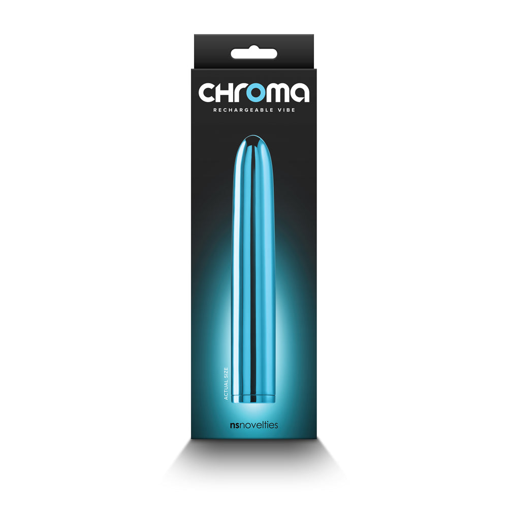 Chroma Rechargeable Vibe 7 in. Teal