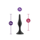 Anal Adventures Platinum Silicone Beginner Plug Small Black