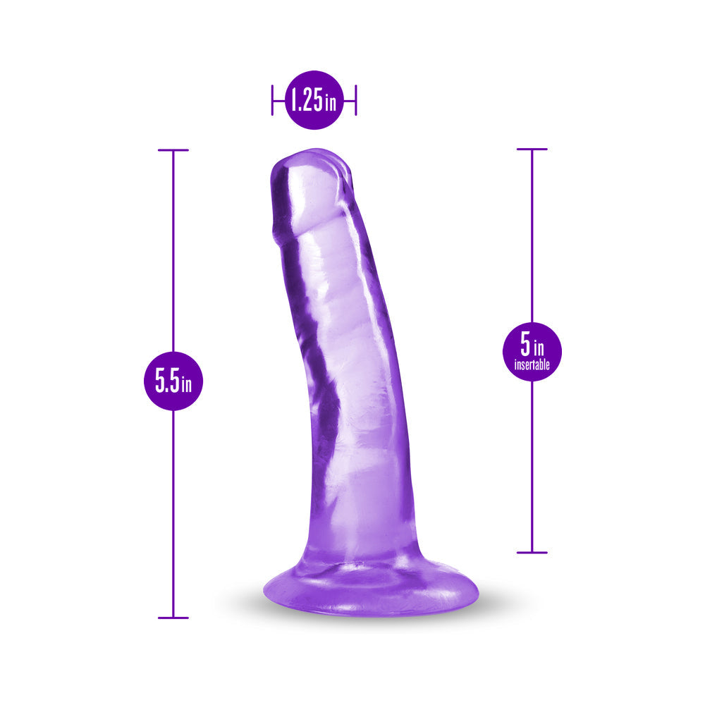 B Yours Plus Hard n'' Happy 5 in. Dildo Purple