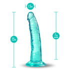 B Yours Plus Lust n'' Thrust 7 in. Dildo Teal