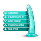 B Yours Plus Lust n'' Thrust 7 in. Dildo Teal