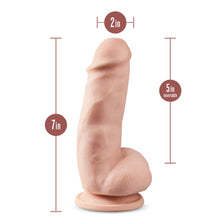 Dr. Skin Plus Girthy 7 in. Triple Density Posable Dildo with Balls Beige