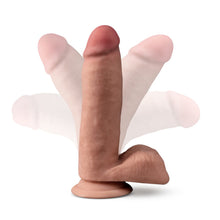 Dr. Skin Plus Realistic 7 in. Triple Density Posable Dildo with Balls Tan