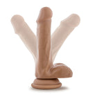 Dr. Skin Plus Realistic 6 in. Triple Density Posable Dildo with Balls Tan