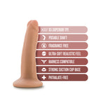 Dr. Skin Plus Realistic 5 in. Triple Density Posable Dildo Beige
