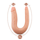 Dr. Skin Silicone Dr. Double Realistic 12 in. Dual-Ended Dildo Beige