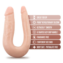 Dr. Skin Silicone Dr. Double Realistic 12 in. Dual-Ended Dildo Beige