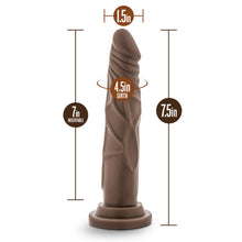 Dr. Skin Silicone Dr. Carter Realistic 7 in. Posable Dildo Brown