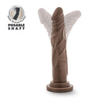 Dr. Skin Silicone Dr. Carter Realistic 7 in. Posable Dildo Brown