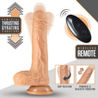 Dr. Skin Dr. Grey Remote-Controlled 7 in. Thumping Dildo with Balls Beige