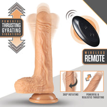 Dr. Skin Dr. Grey Remote-Controlled 7 in. Thumping Dildo with Balls Beige