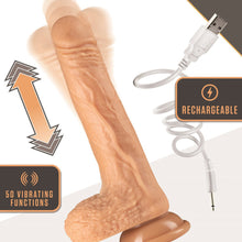 Dr. Skin Dr. Grey Remote-Controlled 7 in. Thumping Dildo with Balls Beige