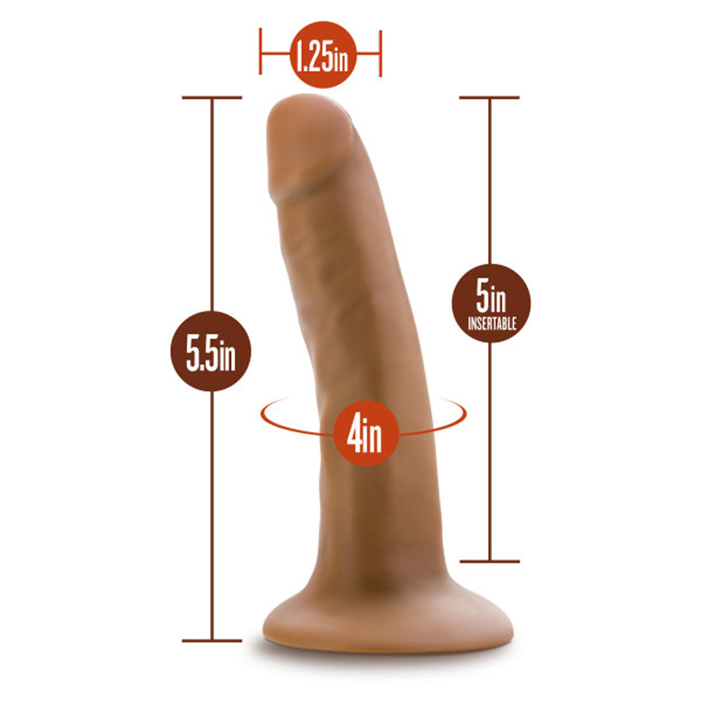 Dr. Skin Silicone Dr. Lucas Realistic 5 in. Posable Dildo Tan