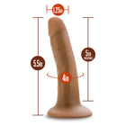 Dr. Skin Silicone Dr. Lucas Realistic 5 in. Posable Dildo Tan