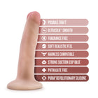 Dr. Skin Silicone Dr. Lucas Realistic 5 in. Posable Dildo Beige