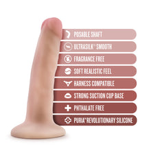 Dr. Skin Silicone Dr. Lucas Realistic 5 in. Posable Dildo Beige