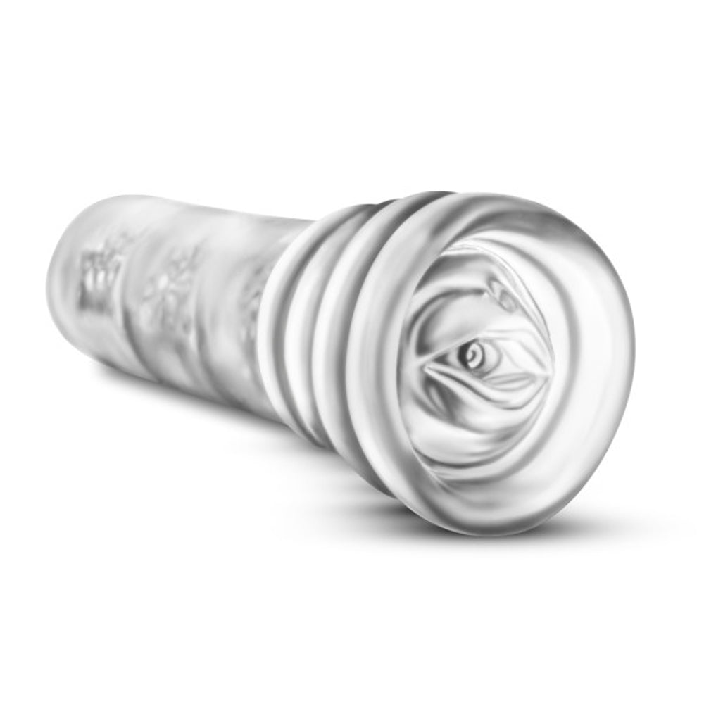 M for Men All Nighter Glow in the Dark Textured Stroker Clear