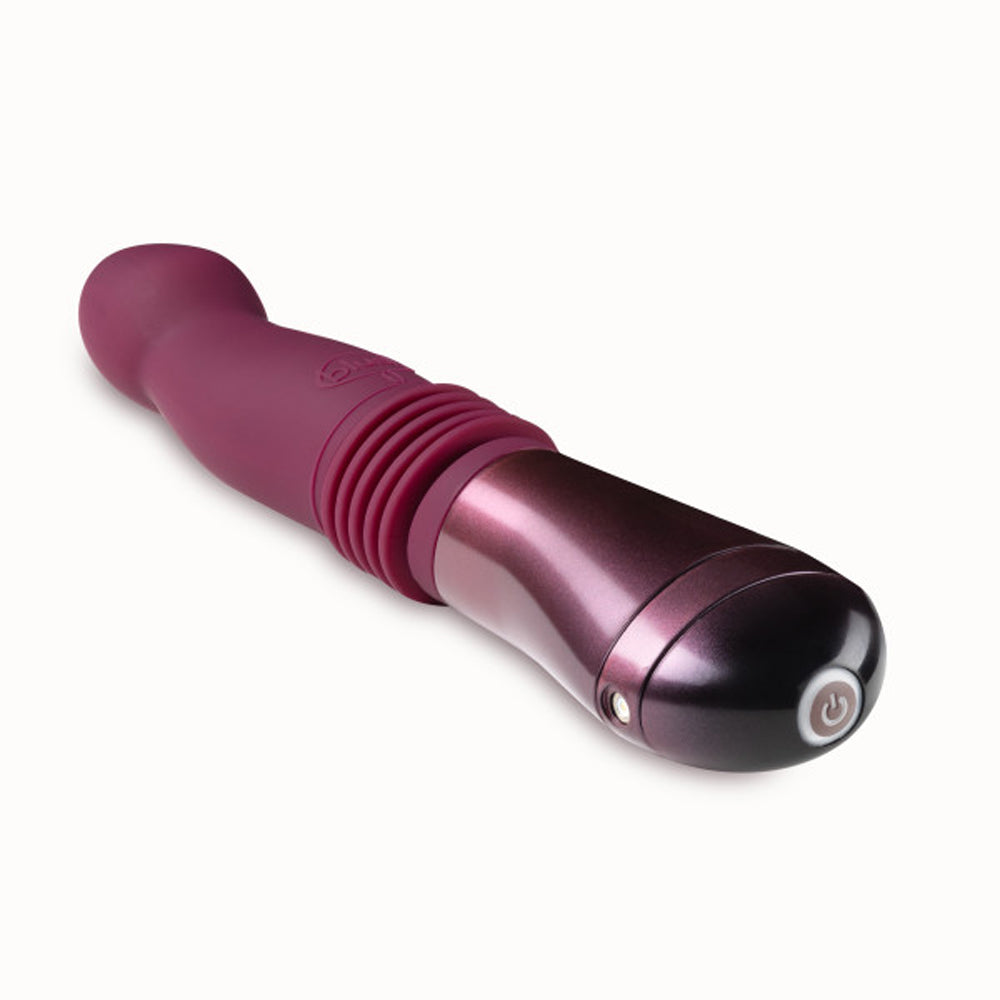 Temptasia Trixie Rechargeable 10 in. Silicone Thrusting Dildo Wine