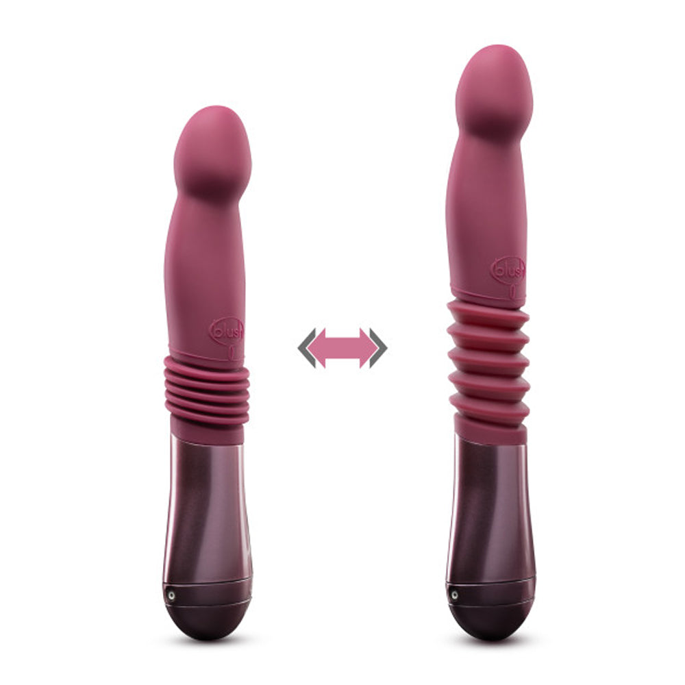 Temptasia Trixie Rechargeable 10 in. Silicone Thrusting Dildo Wine