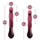 Temptasia Trixie Rechargeable 10 in. Silicone Thrusting Dildo Wine