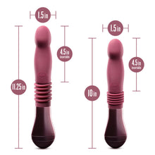 Temptasia Trixie Rechargeable 10 in. Silicone Thrusting Dildo Wine