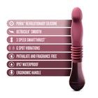Temptasia Trixie Rechargeable 10 in. Silicone Thrusting Dildo Wine