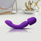 Wellness Dual Sense Rechargeable Silicone Dual Ended G-Spot & Wand Vibrator Purple
