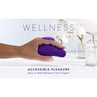 Wellness Palm Sense Rechargeable Silicone Vibrator Purple