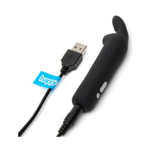Happy Rabbit Rechargeable Silicone Bullet Vibrator With Ears Black