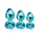 Nixie Metal Butt PlugÂ TrainerÂ Set 3-Piece Blue Metallic