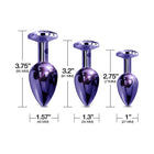 Nixie Metal Butt PlugÂ TrainerÂ Set 3-Piece Purple Metallic