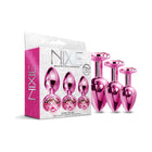 Nixie Metal Butt PlugÂ TrainerÂ Set 3-Piece Pink Metallic