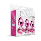 Nixie Metal Butt PlugÂ TrainerÂ Set 3-Piece Pink Metallic
