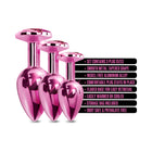 Nixie Metal Butt PlugÂ TrainerÂ Set 3-Piece Pink Metallic