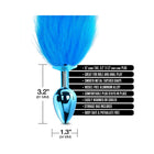 Nixie Metal Butt Plug With Ombre Tail Blue Metallic