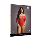 Le Desir Crotchless Rhinestone Teddy Red Queen Size