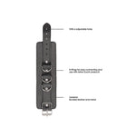 Ouch! Black & White Adjustable Bonded Leather Wrist or Ankle Cuffs Black