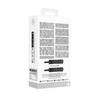 Ouch! Black & White Adjustable Plush Bonded Leather Hand Cuffs Black