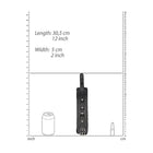 Ouch! Black & White Adjustable Plush Bonded Leather Hand Cuffs Black