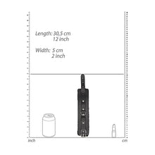 Ouch! Black & White Adjustable Plush Bonded Leather Hand Cuffs Black