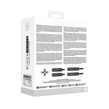 Ouch! Black & White Bonded Leather Hogtie With Hand & Ankle Cuffs Black