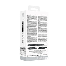 Ouch! Black & White Adjustable Bonded Leather Collar With Hand Cuffs & Chain Black