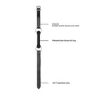 Ouch! Black & White Silicone Bit Gag With Adjustable Bonded Leather Straps Black