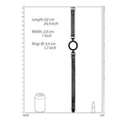 Ouch! Black & White Silicone Ring Gag With Adjustable Bonded Leather Straps Black