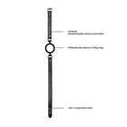 Ouch! Black & White Silicone Ring Gag With Adjustable Bonded Leather Straps Black