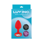 Luv Inc Jp31 Jeweled Small Plug Silicone with 3-Piece Interchangeable Gems Red