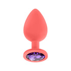 Luv Inc Jp33 Jeweled Large Plug Silicone with 3-Piece Interchangeable Gems Coral
