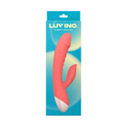 Luv Inc Rv20 Rabbit Vibrator Rechargeable Silicone Dual Stimulator Coral