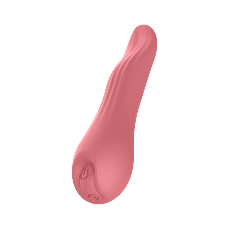 Luv Inc Tv23 Tongue Vibrator Rechargeable Silicone Coral