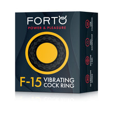 Forto F-15 Rechargeable Silicone Vibrating Cockring Black